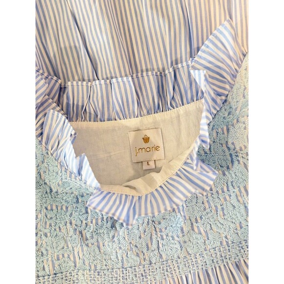 Blue Striped Mini Dress - Picture 3 of 11